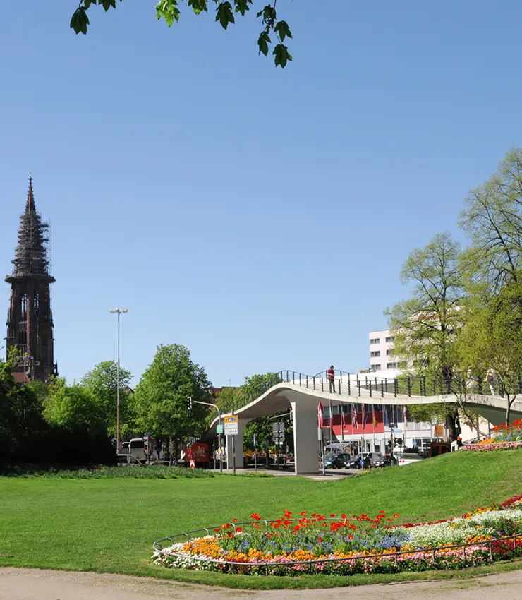 Freiburger Innenstadt - wunderschöner Stadtgarten